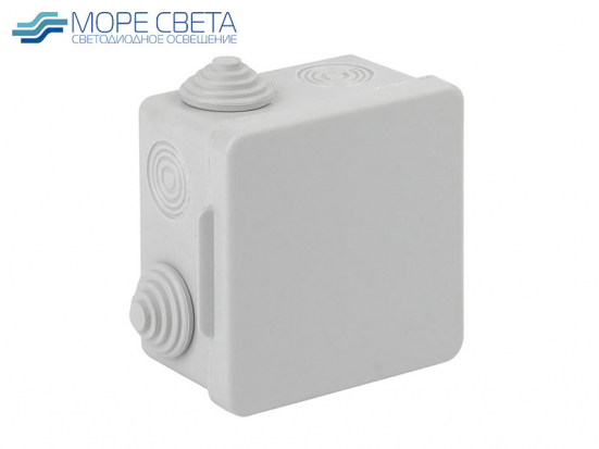 Распределительная коробка серая 80x80x50 квадрат