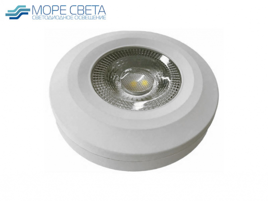 Светодиодная лампа GX53 12W 2700-3200K 30° 220V теплая белая линза