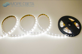 Светодиодная лента SMD2835 60LED 12W 12V IP20 Дневная белая 5мм