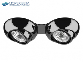 Р-Встраиваемый светильник Lightstar OCULA X2 011827 под лампу GU10 Круглый черный***