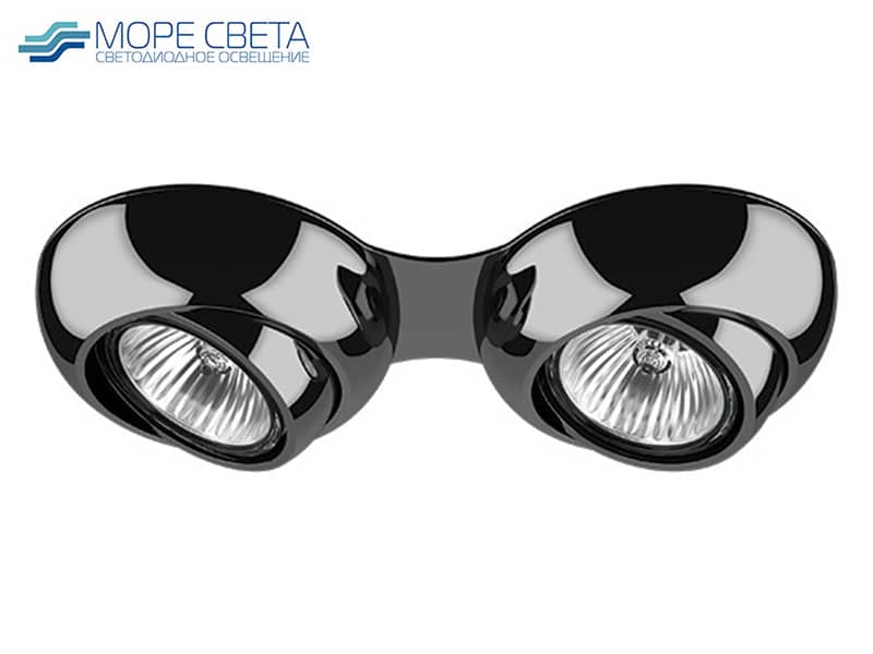Р-Встраиваемый светильник Lightstar OCULA X2 011827 под лампу GU10 Круглый черный*** Р-Встраиваемый светильник Lightstar OCULA X2 011827 под лампу GU10 Круглый черный***