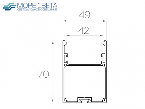 Подвесной светодиодный профиль SL-5070-P