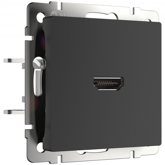 Розетка HDMI W1186008 Werkel черный матовый