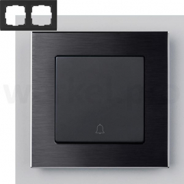 Рамка на 2 поста Werkel W0021708 Черный алюминий