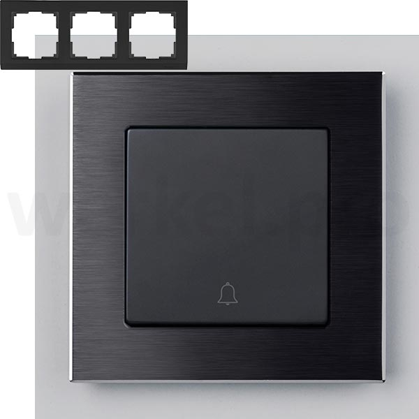 Рамка на 3 поста Werkel W0031708 Черный алюминий