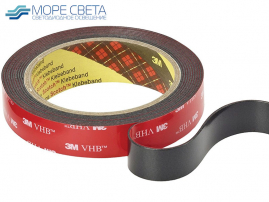 Двухсторонний скотч 3М AT800-12G сер.вспен. 12мм (бухта 16.5м)