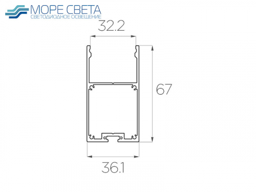 Подвесной светодиодный профиль SL-6735-P