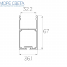 Подвесной светодиодный профиль SL-6735-P Подвесной светодиодный профиль SL-6735-P