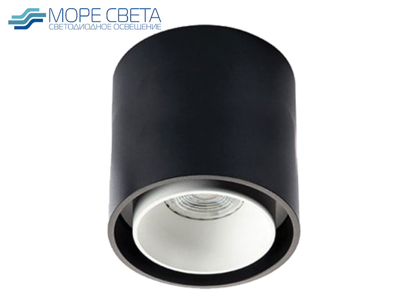 Р-Накладной светильник Abrissvet Sky white + Sky R black под лампу GU10 белый с черным*** Р-Накладной светильник Abrissvet Sky white + Sky R black под лампу GU10 белый с черным***