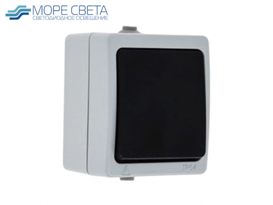 Розетка накладная с крышкой Smartbuy Сатурн 10A 220V IP54 серая