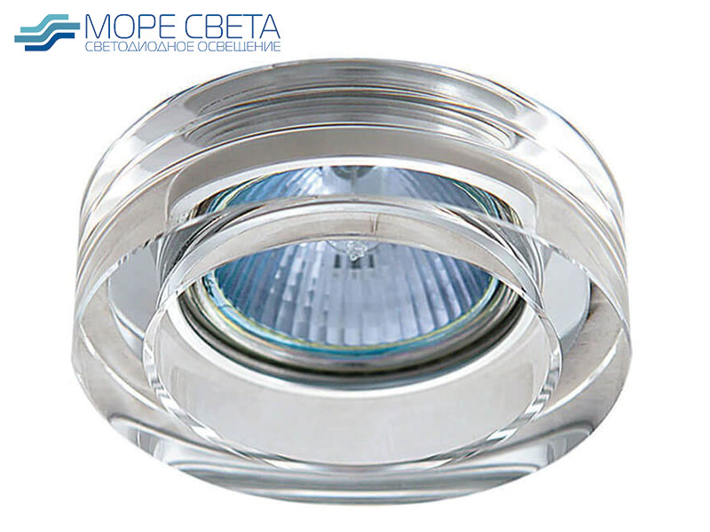 Встраиваемый светильник Lightstar Lei mini 006130 под лампу GU5.3 Круг прозрачный
