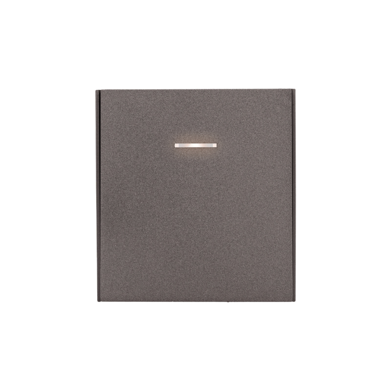 KRANZ  KR-78-0716-6 Выключатель STRONG 1 кл проходной (переключатель) с подсветкой 10А с/у графит