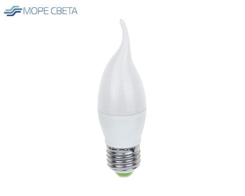 Светодиодная лампа СВЕЧА НА ВЕТРУ E27 5-6W 4000-4500K 220V дневная белая