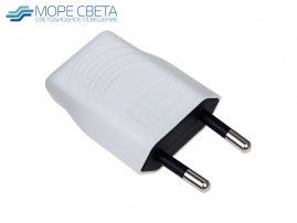 Вилка сборная плоская SQ1806-0090 10A 250V белая