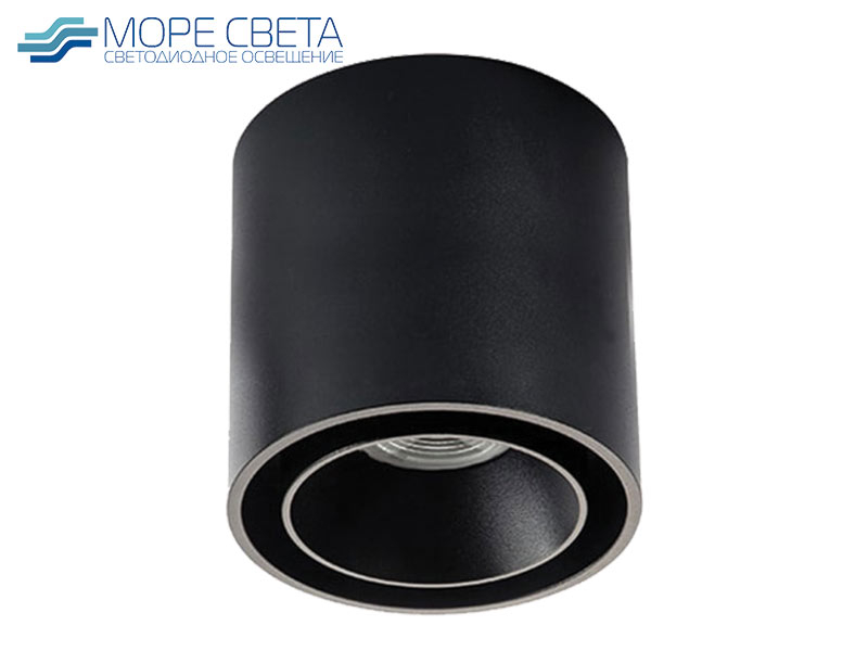 Р-Накладной св-ик Abrissvet Sky black + Sky R black под лампу GU10 черный***