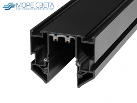 Шинопровод магнитный под натяжной потолок IZILED 220V с заглушками 2 метра черный