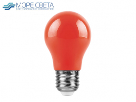 Светодиодная лампа Feron LB-375 G50 E27 3W 230V для белт-лайт красный