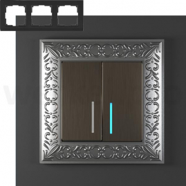 Рамка на 3 поста Werkel WL07-Frame-03 Матовый хром