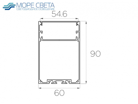 Подвесной светодиодный профиль SL-6090-P