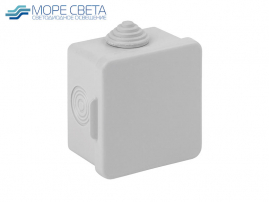 Распределительная коробка серая 65x65x50 квадрат