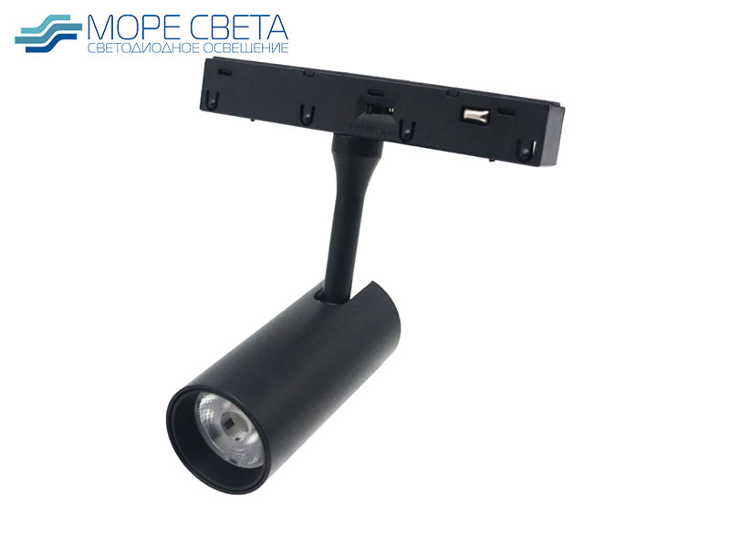 Светильник трековый магнитный IZILED 1212BK 4в1 12W 3K/4K/6K + Smart 48V 24° 100mm черный