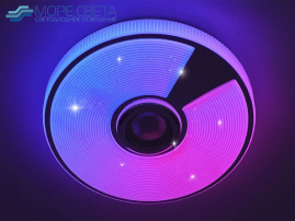 Управляемый LED светильник SONG 40W 3000-6500K+SPI RGB Bluetooth music 8W D330mm круг