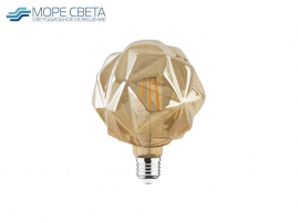 Светодиодная лампа филамент KRISTALL E27 6W 220V 2200K Желтая-теплая белая