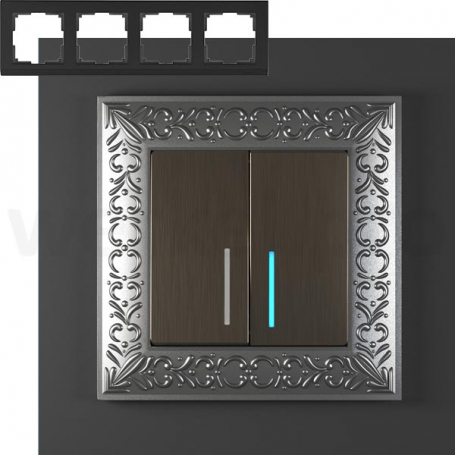 Рамка на 4 поста Werkel WL07-Frame-04 Матовый хром***