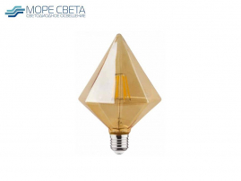 Светодиодная лампа филамент PYRAMID E27 6W 220V 2200K Желтая-теплая белая