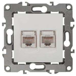 12-3108-02 ЭРА Розетка информационная двойная 2XRJ45, IP20, Эра12, слоновая кость 12-3108-02 ЭРА Розетка информационная двойная 2XRJ45, IP20, Эра12, слоновая кость