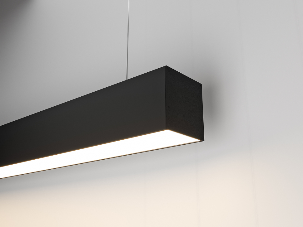 Подвесной линейный LED светильник P5050-1BK (40W, 220V, 4000-4500K, 1 метр, черный)