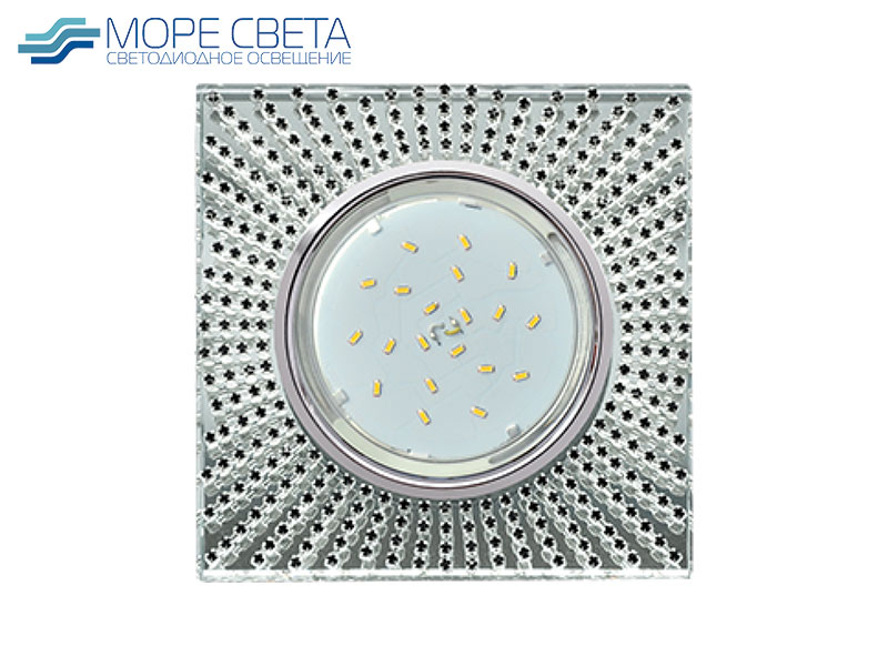 Р-Встраиваемый светильник Ecola H4 5352 Glass под лампу GX53 220V Квадрат хром стразы Р-Встраиваемый светильник Ecola H4 5352 Glass под лампу GX53 220V Квадрат хром стразы