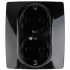 12-2104-06 ЭРА Розетка 2X2P+E Schuko со шторками, 16A-250В, IP20, Эра12, чёрный 12-2104-06 ЭРА Розетка 2X2P+E Schuko со шторками, 16A-250В, IP20, Эра12, чёрный
