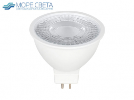 Светодиодная лампа GU5.3 10W 2700-3200K 220V 30° линза теплая белая