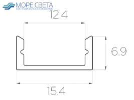 Накладной светодиодный профиль SL-1607-N