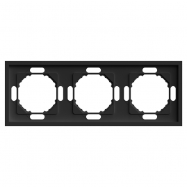 Рамка STEKKER, PFR00-5003-05 3-местная, серия Эмили, черный уголь, soft touch