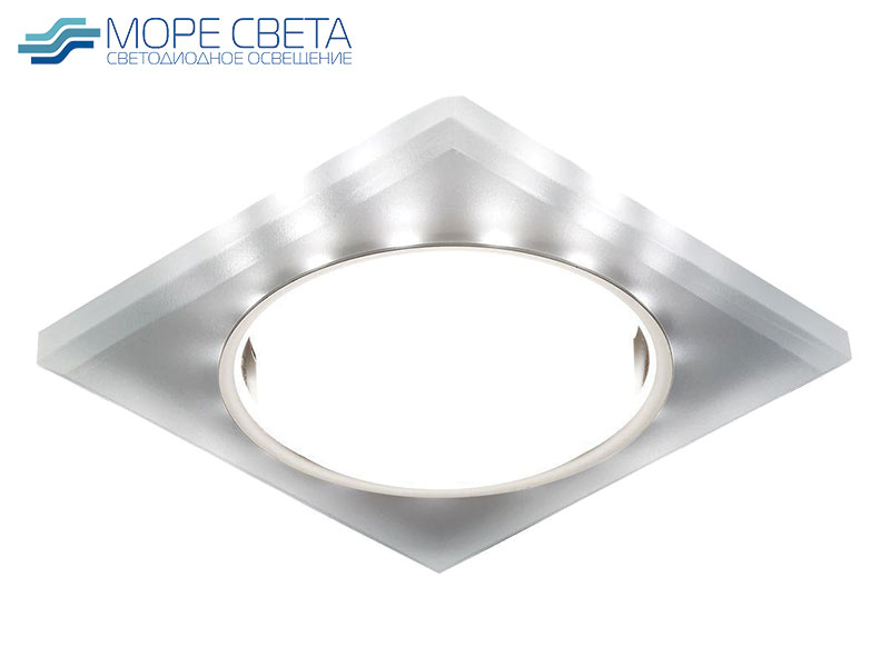 Р-Встраиваемый светильник Ambrella G215 CH/WH GX53+3W LED хром/матовый***