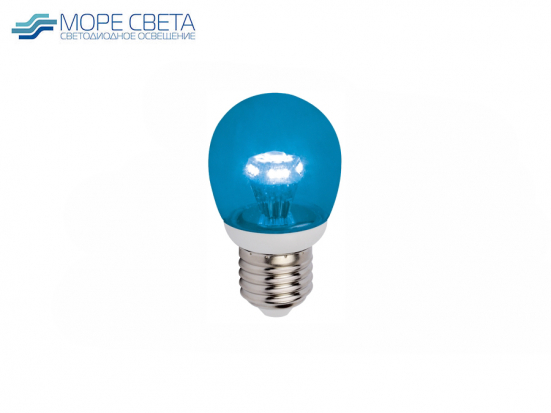 Лампа светодиодная ШАР G45 E27 3W 220V синяя искристая