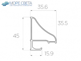 Светодиодный профиль SL-3545-D