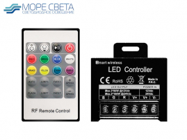 Контроллер LP T668 (RGB, 12-24V, 20A, 240-480W, Пду RF, Белый)