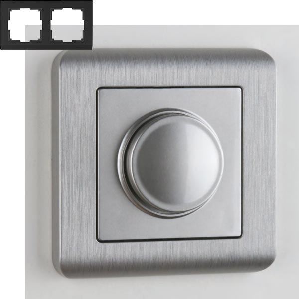Рамка Stream на 2 поста Werkel W0022106 Серебряный рифленый Рамка Stream на 2 поста Werkel W0022106 Серебряный рифленый