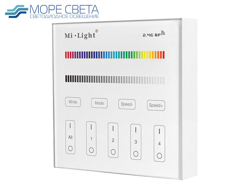 НоменклатураПрисоединенныеФайлы Настенная панель Mi-Boxer T3 (RGB, 4 зоны, 220V, RF, Белая)