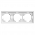 Рамка STEKKER, PFR00-5003-01 3-местная, серия Эмили, белый фарфор, soft touch Рамка STEKKER, PFR00-5003-01 3-местная, серия Эмили, белый фарфор, soft touch