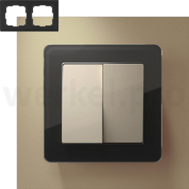 Рамка на 2 поста Werkel W0022708 Acrylic Черный