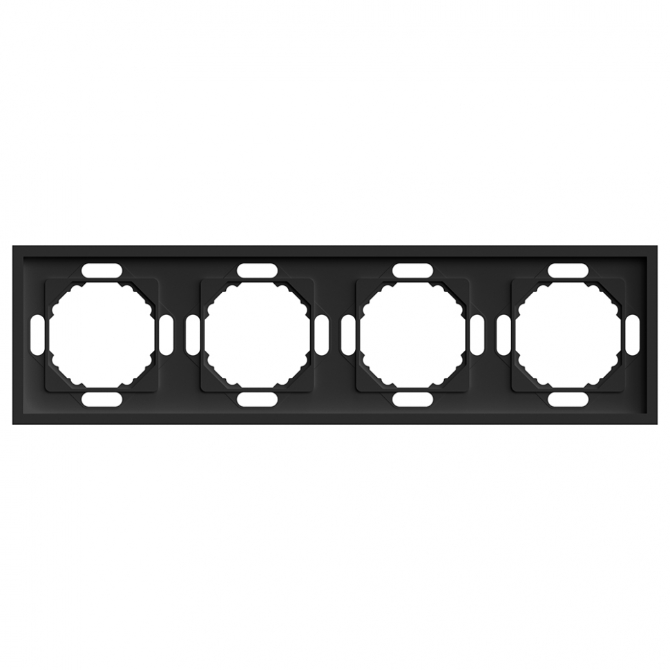 Рамка STEKKER, PFR00-5004-05 4-местная, серия Эмили, черный уголь, soft touch Рамка STEKKER, PFR00-5004-05 4-местная, серия Эмили, черный уголь, soft touch