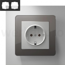 Рамка на 2 поста Werkel W0022704 Acrylic Графит