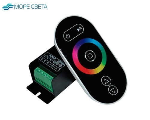 Контроллер SL LED-TOUCH (RGB, 12-24V, 24A, 288-576W, Пду RF, Черный) Контроллер SL LED-TOUCH (RGB, 12-24V, 24A, 288-576W, Пду RF, Черный)