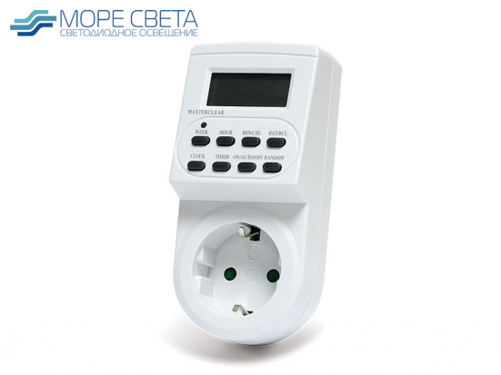 Розетка с таймером Smartbuy SBE-STE1 электронная 3600Вт 220В белая