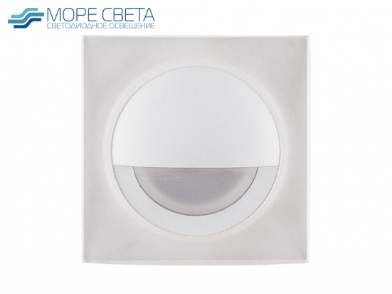 Лестничный LED светильник Feron LN008 3W 4000K IP20 квадрат белый