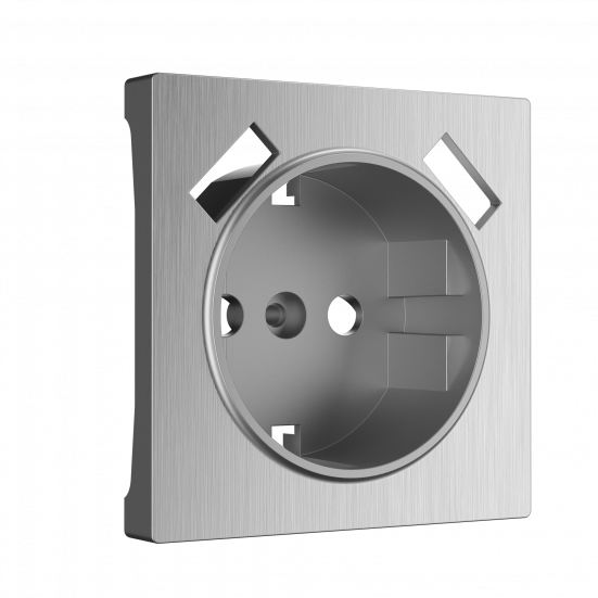 Накладка для USB розетки Werkel W1179509 Серебряный рифленый